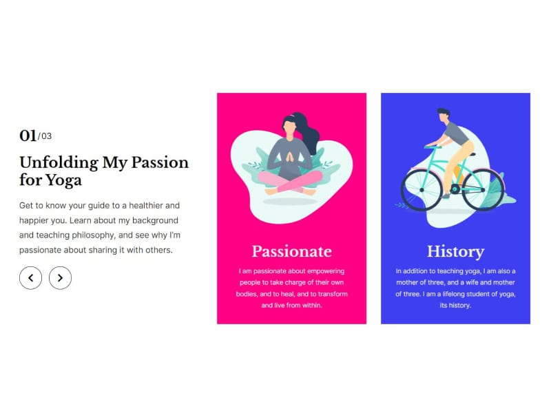 Card Carousel for a Personal Introduction